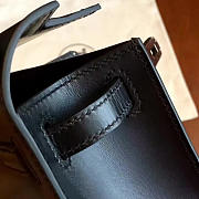 Hermès Mini Kelly Box Calf 22 Black/Silver BagsAll Z2834 - 5