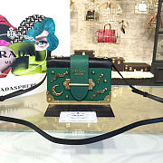 bagsAll Prada Cahier Leather 18 Shoulder Bag  Meteor Green 4273 - 1