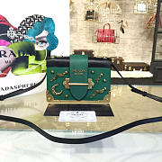 bagsAll Prada Cahier Leather 18 Shoulder Bag  Meteor Green 4273 - 2