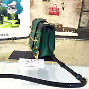 bagsAll Prada Cahier Leather 18 Shoulder Bag  Meteor Green 4273 - 3