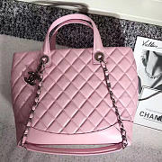 Chanel Caviar Quilted Lambskin Shopping Tote Bag Pink 260301 VS02905 30cm - 1