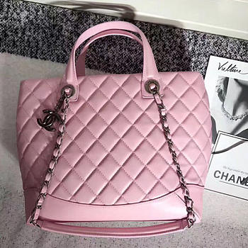 Chanel Caviar Quilted Lambskin Shopping Tote Bag Pink 260301 VS02905 30cm