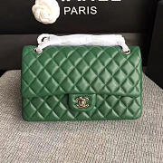 Chanel Lambskin Classic handbag Green A01112 VS04940 25cm - 2