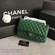 Chanel Lambskin Classic handbag Green A01112 VS04940 25cm - 6