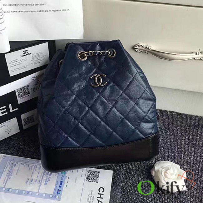 CHANEL'S GABRIELLE Small Backpack 24 Blue and Black A94485  - 1