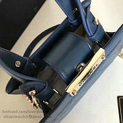 Chanel Small Label Click leather Shopping Bag Blue BagsAll A93731 VS04747 - 4