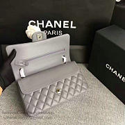 Chanel Lambskin Classic Flap Bag Grey A01112 25cm - 4