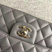 Chanel Lambskin Classic Flap Bag Grey A01112 25cm - 6