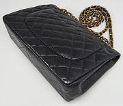 CC Large Classic Handbag Grained Calfskin Gold Black 30cm - 4