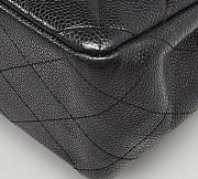 CC Large Classic Handbag Grained Calfskin Gold Black 30cm - 2