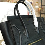 BagsAll Celine Leather Micro Luggage Z1089 Black 28cm - 2