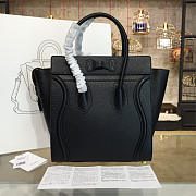 BagsAll Celine Leather Micro Luggage Z1089 Black 28cm - 4
