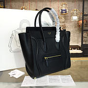 BagsAll Celine Leather Micro Luggage Z1089 Black 28cm - 5