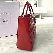 bagsAll Lady Dior Large 24 Red Shiny Silver Tone1590 - 3
