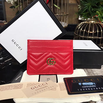 Gucci Marmont Card Case Nexthibiscus Red Leather BagsAll 