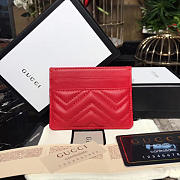 Gucci Marmont Card Case Nexthibiscus Red Leather BagsAll  - 2