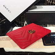 Gucci Marmont Card Case Nexthibiscus Red Leather BagsAll  - 3