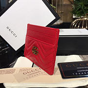 Gucci Marmont Card Case Nexthibiscus Red Leather BagsAll  - 6