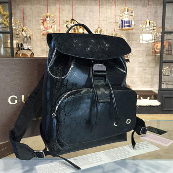 Gucci GG Leather 36.5 Backpack Black 010