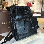 Gucci GG Leather 36.5 Backpack Black 010 - 3