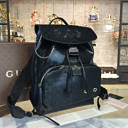 Gucci GG Leather 36.5 Backpack Black 010 - 5