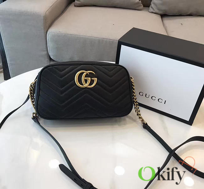 Gucci GG Marmont 24 Matelassé Black Leather 2415 - 1
