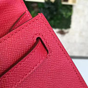 Hermès Kelly Pochette Epsom 22 Red/Silver BagsAll Z2678 - 3