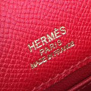 Hermès Kelly Pochette Epsom 22 Red/Silver BagsAll Z2678 - 4