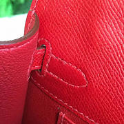 Hermès Kelly Pochette Epsom 22 Red/Silver BagsAll Z2678 - 5