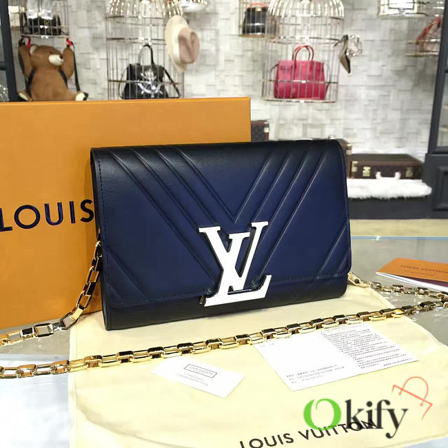 Louis Vuitton LOUISE CHAIN GM Black 3437 23cm - 1