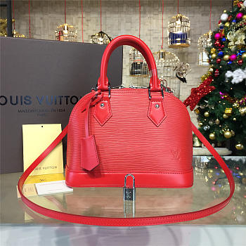 Louis Vuitton Alma BB STRIPE Red Epi Leather 3562 24cm 