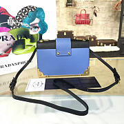 bagsAll Prada Cahier Leather 18 Shoulder Bag Meteor Light Blue 4275 - 4
