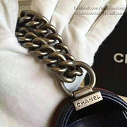 CC Medium Chevron Lambskin Quilted Le Boy 25  Red and Blue VS08117 - 3