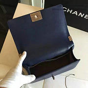 CC Medium Chevron Lambskin Quilted Le Boy 25  Red and Blue VS08117 - 5