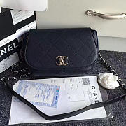 Chanel Grained Calfskin Caviar Stitched Blue A92949 VS09430 23cm - 1