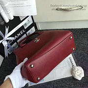 Chanel Calfskin Shopping Bag Burgundy A69929 VS00151 27cm - 3