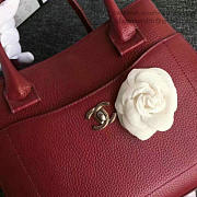 Chanel Calfskin Shopping Bag Burgundy A69929 VS00151 27cm - 5
