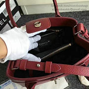 Chanel Calfskin Shopping Bag Burgundy A69929 VS00151 27cm - 6