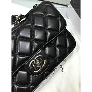 CC Quilted Calfskin Perfect Edge Bag 26.5 Silver Black VS00923 - 3