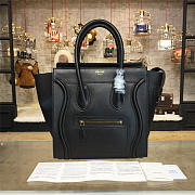 BagsAll Celine Leather Micro Luggage Black Z1074 26cm  - 1