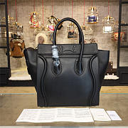 BagsAll Celine Leather Micro Luggage Black Z1074 26cm  - 3