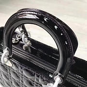 bagsAll Lady Dior Large 32 Black Shiny Silver Tone 1591 - 2