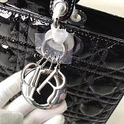 bagsAll Lady Dior Large 32 Black Shiny Silver Tone 1591 - 4