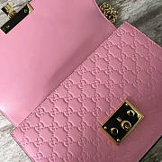 Gucci Padlock 30 Embossed Pink Leather 2157 - 4