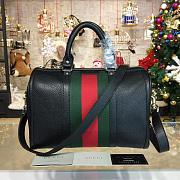 Gucci GG Supreme 32 Handle Bag Black Leather 2211 - 1