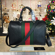 Gucci GG Supreme 32 Handle Bag Black Leather 2211 - 6