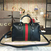 Gucci GG Supreme 33 Handle Bag Black 2215 - 1