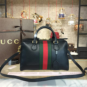 Gucci GG Supreme 33 Handle Bag Black 2215