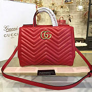 Gucci GG Marmont 26 Matelassé Red  - 2