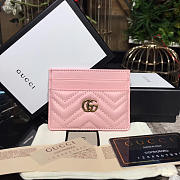 Gucci Marmont card case Nextdusty pink matelassé leather BagsAll  - 1